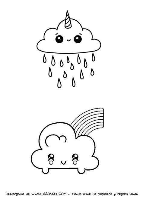 Dibujos Kawaii Para Colorear Bonitos - Impresion gratuita