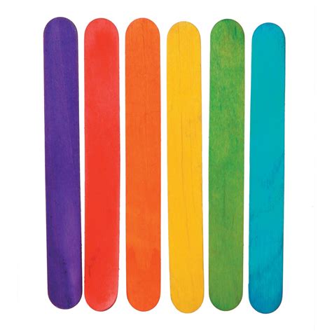 Jumbo Craft Sticks In Bright Colors Kids Craft Ideas