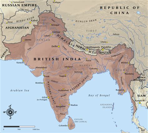 Map Of British India In Nzhistory New Zealand History Online