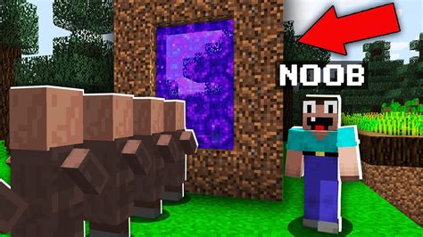 Noob Open New Noob S Portal In Minecraft Noob Vs Pro Youtube