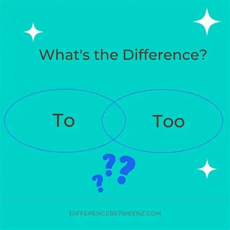 Difference Between To And Too Difference Betweenz