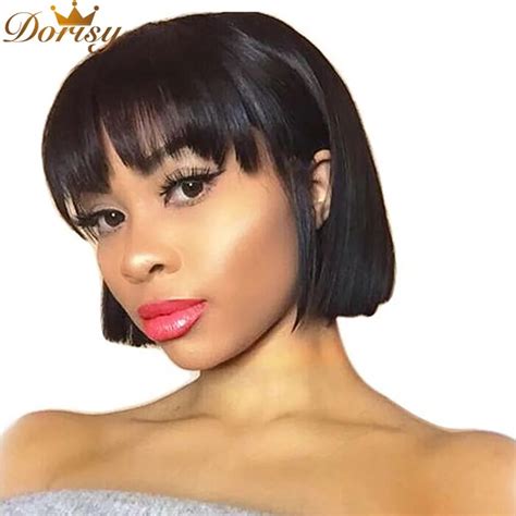 best short wigs with bangs human hair list and get free shipping k1a763c2