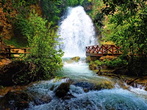 Beautiful Forest Waterfall Hd Desktop Wallpaper