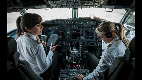 Beautiful Female Pilot Landing Airbus A Youtube