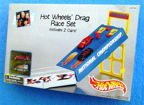 Drag Race Set Hotwheels Cars Scale Race Tracks Storage Carrying Case Edition