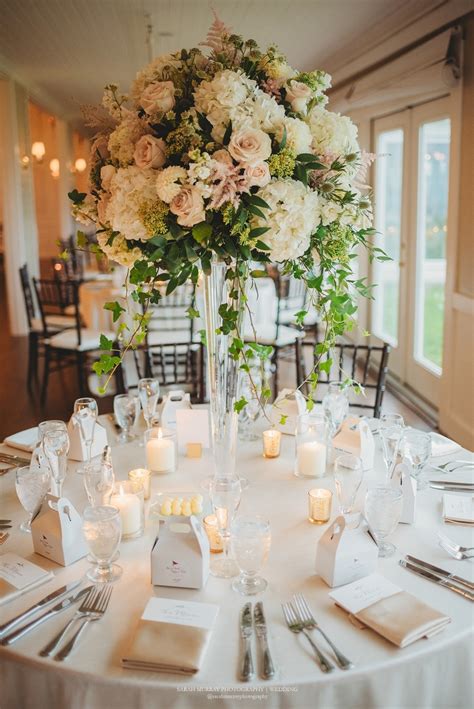 Wianno Club Cape Cod Wedding Reception Details Flower Centerpieces