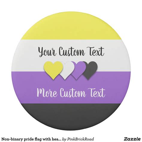 Non Binary Pride Pride Flags Eraser Pie Chart Zazzle Text Sold Personalised Custom