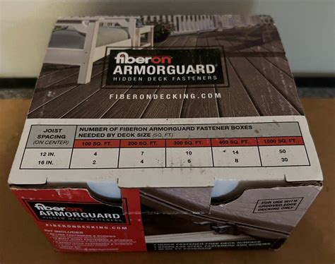 Fiberon Armorguard Hidden Deck Fastener Kit Bkt Brd Ver Hf C90