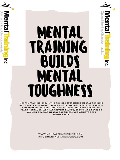 Mental Training Builds Mental Toughness | Mental training, Mental 