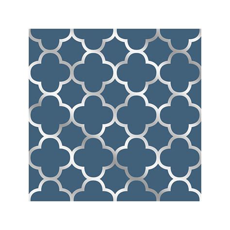 Walmart.com has been visited by 1m+ users in the past month Buy Origin Navy Blue Silver Trellis 2625-21855 Wallpaper ...