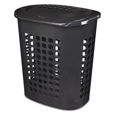 Laundry baskets help to make the whole process of laundering, both before and after, quite convenient for you. Black Plastic Laundry Basket With Lid - Basket Poster