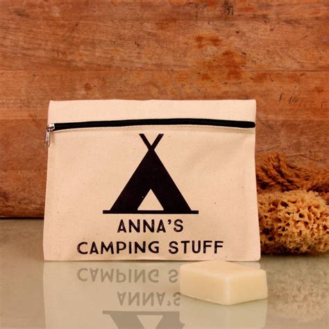Personalised Camping Lover Zipped Pouch By Snapdragon