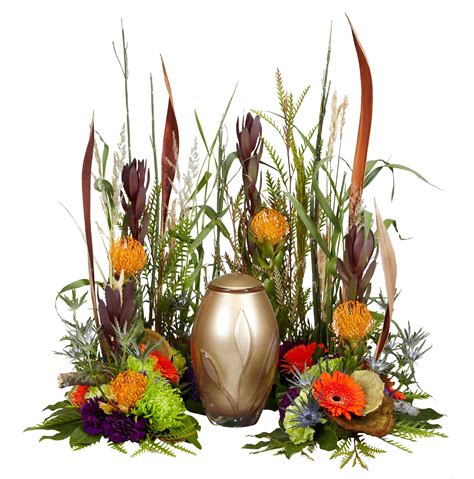 beautiful urn display made with a 36 raquettes holder arrangements funéraires funeral floral