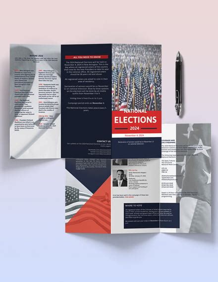 Election Campaign Tri Fold Brochure Template Illustrator Indesign
