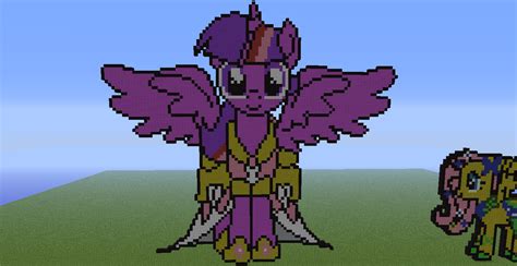 Minecraft Princess Twilight Sparkle Front View By Aprilgoddess On