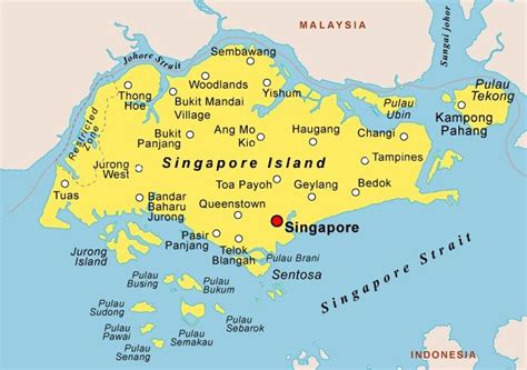 Map Of Singapore Singapore Map Singapore Travel Singapore