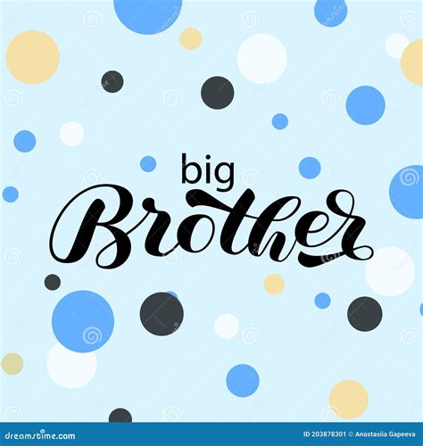 Big Brother Brush Lettering Word For Poster Vector Stock Illustration