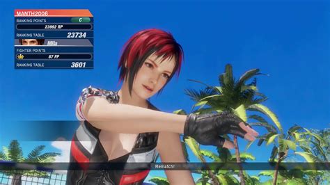Dead Or Alive 6 Mila Online Matches 2 Youtube