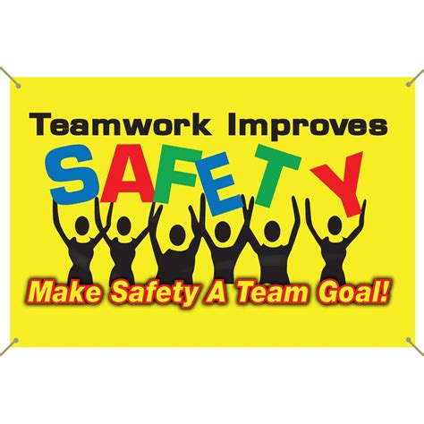 Event & ID Supplies :: Banners :: Teamwork Improves Safety Banner