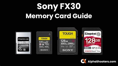 The Best Sony Fx30 Memory Cards In 2024 Alpha Shooters