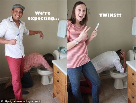 Hilarious Ways Couples Announce Theyre Pregnant In Photos Daily Mail Online