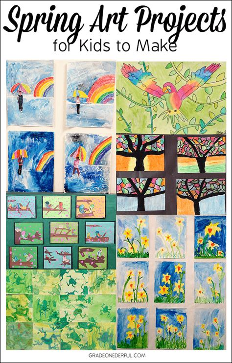 The Prettiest Spring Art For Kids To Make Grade Onederful