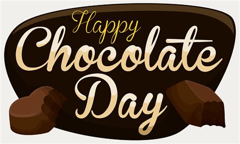 Delicious Candies And Sign To Celebrate Chocolate Day Stock