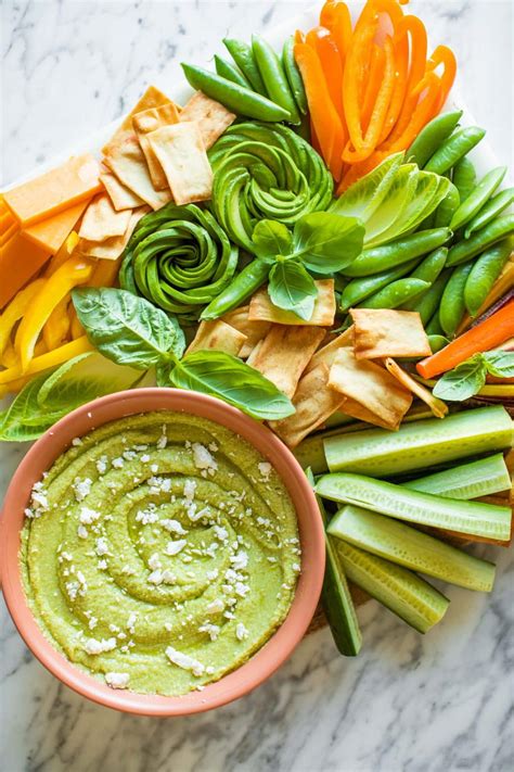 Healthy Snack Board With Avocado Dip College Housewife