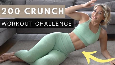 200 CRUNCHES Abs Workout Challenge YouTube