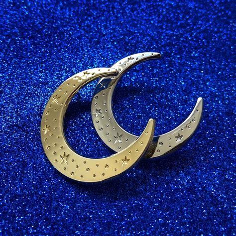 A Bit Of Sparkle Suits These Shiny Moon Pins 🌙 Pastel Enamel White