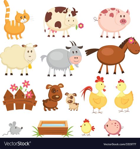 Farm Animals Royalty Free Vector Image Vectorstock