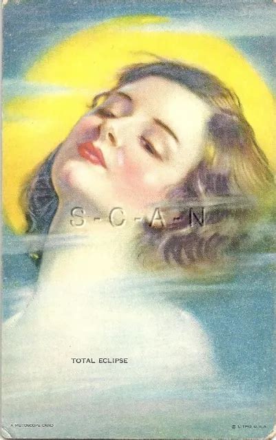 Original Vintage Semi Nude Mutoscope Pinup Card Glamour Woman Total Eclipse 16 95 Picclick