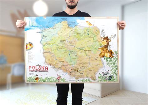 Mapa Polski Dla Dzieci Plakat Twoje Mapy