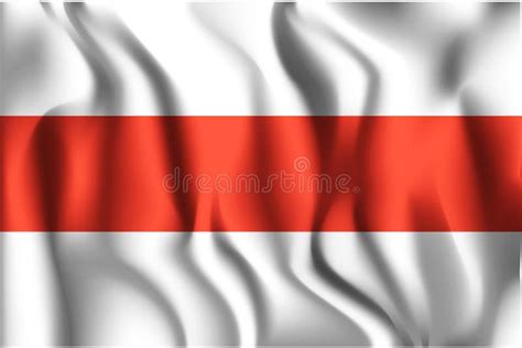 Belarus Historical White Red White Flag Matted Vector Icon Stock