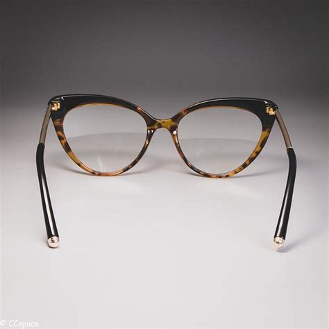 45651 cat eye glasses frames plastic titanium women trending rivet styles optical fashion