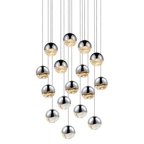 Buy pendant lighting online from australia's favourite lighting store, we sell over 1500 different pendant lights, including large pendant lights, small pendant lighting and hanging lights which means chances are we have the exact pendant light fitting you are dreaming of. Sonneman 2923.01-LRG Grapes Modern Polished Chrome LED Large Multi Pendant Lighting Fixture ...