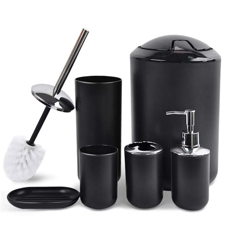 Modernize your bathroom with these decor ideas. CERBIOR Bathroom Accessories Set 6 Piece Bath Ensemble ...