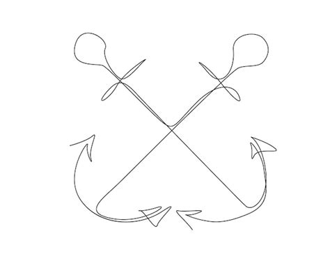 Premium Vector Continuous One Line Drawing Of Anchor Marine Anchor