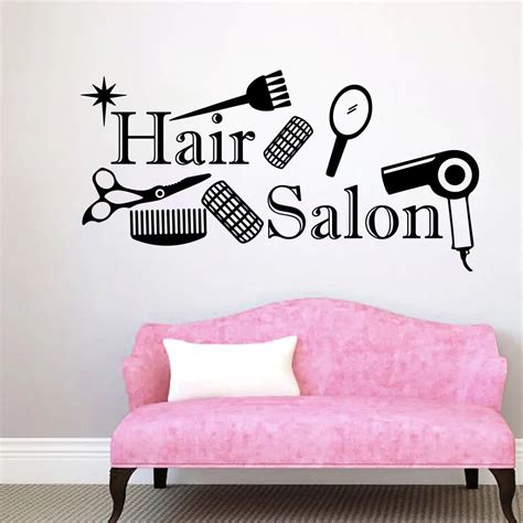 Buy W225 Wall Vinyl Decals Scissors Comb Decal Beauty