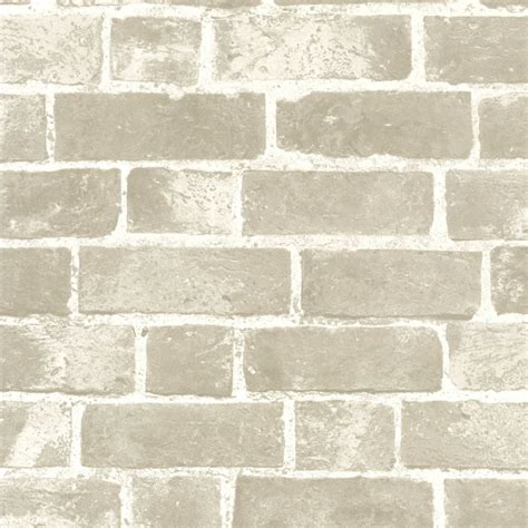 Buy Distinctive Brick Wallpaper Cream And Taupe
