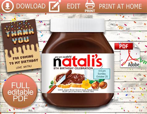 This is because the large quantity of sugar in the product acts as a preservative to prevent the settlement also required ferrero to make changes to nutella's labeling and marketing, including television commercials and their website.48. Nutella invitationnutellanutella Labelsnutella