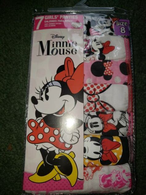 Girls Disney Minnie Mouse Panties 7 Pack Size 8 Ebay