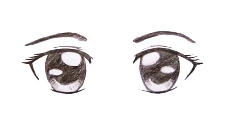 cara menggambar anime hitam putih mata
