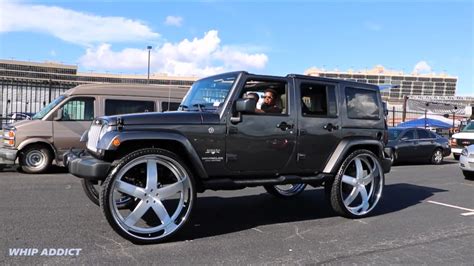 Whipaddict First Jeep Wrangler 4 Door On Brushed Dub Baller 32s With