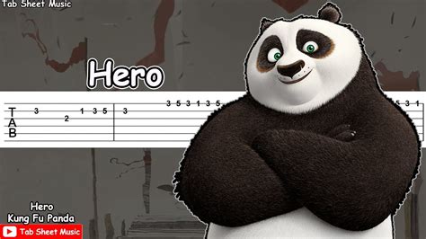 Kung Fu Panda Ost Hero Guitar Tutorial Tab Sheet Music