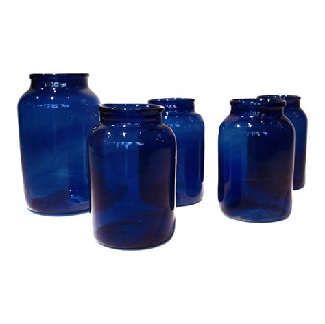 Antique Cobalt Blue Canning Jars Blue Glass Bottles Cobalt Glassware Blue Bottle