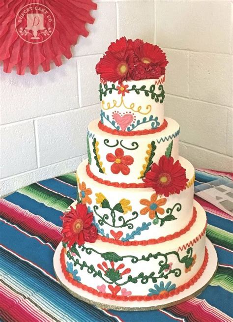 Mexican Floral Inspired Quinceañera Cake By Dulcet Cake Co