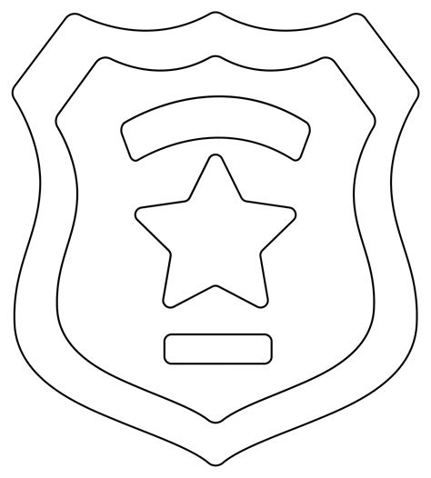 Police Badge Coloring Page Colouringpages