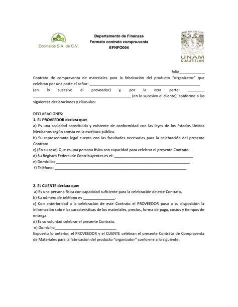 Calaméo Efnfo004 Formato Contrato Compra Venta