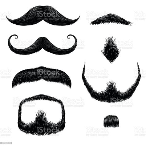 Mustaches Set Hand Drawing Stock Illustration Download Image Now